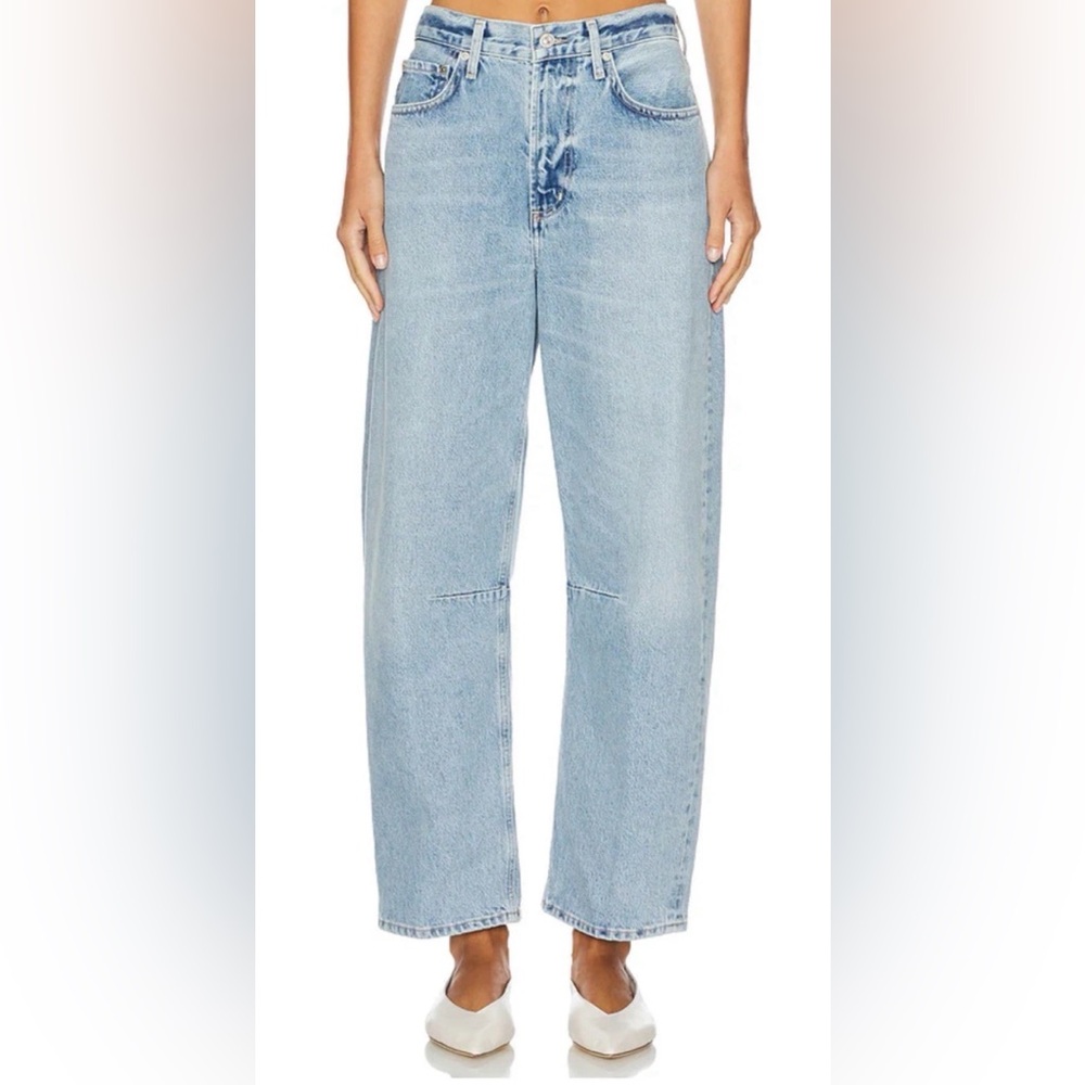 Citizens of Humanity Miro Relaxed Barrel Leg Jeans Gemini Light Wash Blue 23